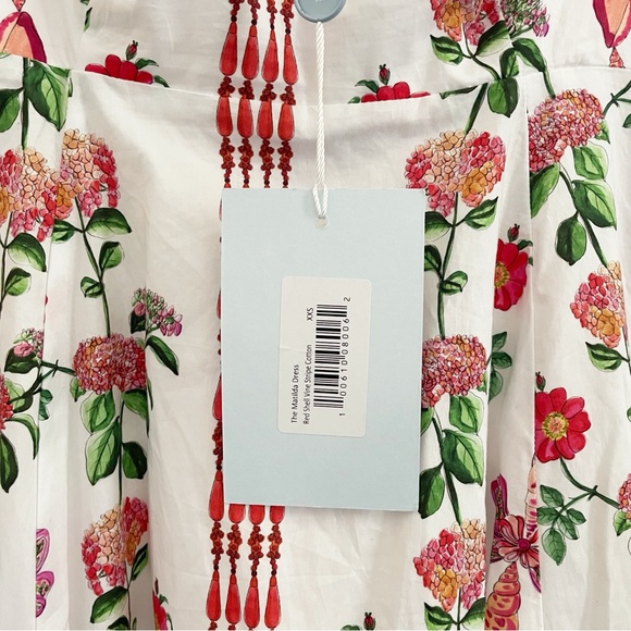 NEW Hill House Matilda Nap Dress in Red Shell Vine Cotton XXS - Picture 8 of 8
